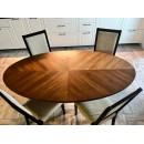 Стол обеденный HALMAR LOCARNO ореховый/черный 170/90